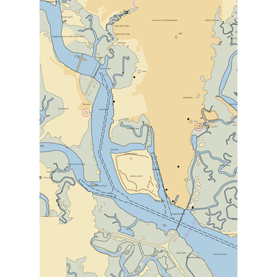 Brunswick Landing Marina (Brunswick, GA) NOAA Chart  Gaming Mouse Pad