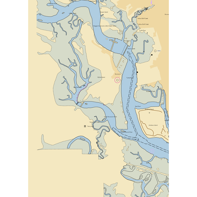 Blythe Island Regional Park (Brunswick, GA) NOAA Chart  Gaming Mouse Pad