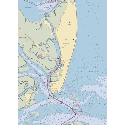 Jekyll Harbor Marina (Jekyll Island, GA) NOAA Chart  Gaming Mouse Pad