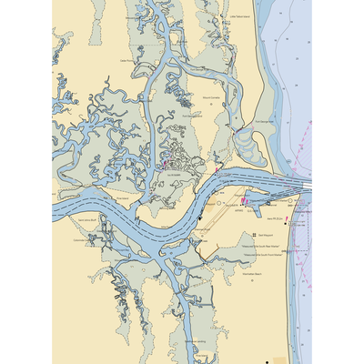 Fort George Island Marina (Jacksonville, FL) NOAA Chart  Gaming Mouse Pad