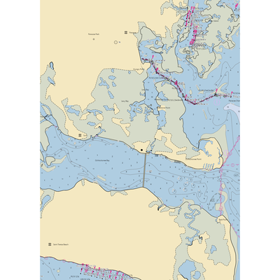 Tide Creek Marina (Panacea, FL) NOAA Chart  Gaming Mouse Pad