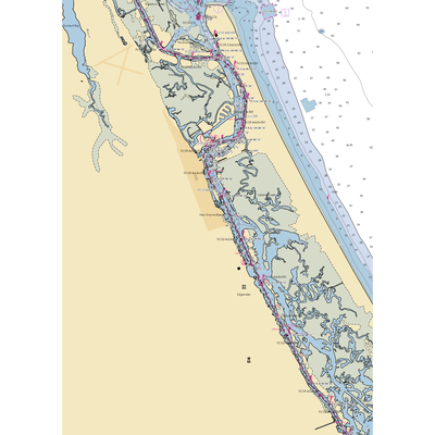 Smyrna Yacht Club (Edgewater, FL) NOAA Chart  Gaming Mouse Pad