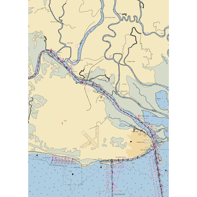 Bay City Lodge Marina (Apalachicola, FL) NOAA Chart  Gaming Mouse Pad