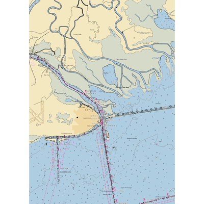 Scipio Creek Marina (Apalachicola, FL) NOAA Chart  Gaming Mouse Pad