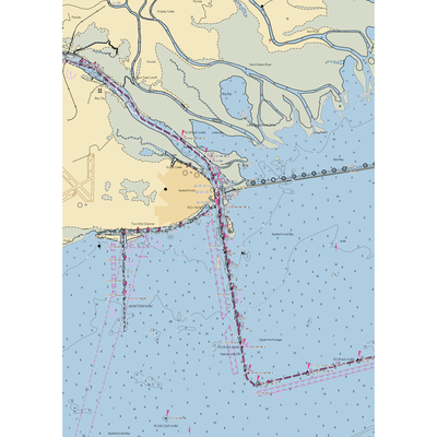 Apalachicola Municipal Marina (Apalachicola, FL) NOAA Chart  Gaming Mouse Pad