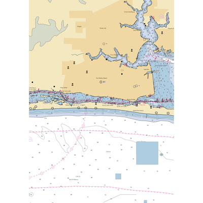 Fort Walton Yacht Basin (Fort Walton Beach, FL) NOAA Chart  Gaming Mouse Pad