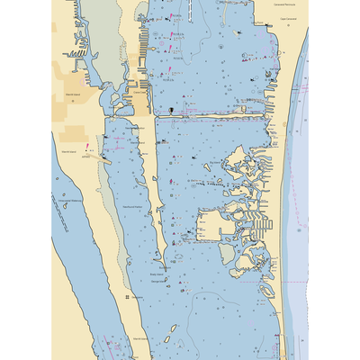 Marker 24 Marina (Cocoa Beach, FL) NOAA Chart  Gaming Mouse Pad