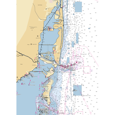 Oceanika Yachts Marina & Brokerage (Miami, FL) NOAA Chart  Gaming Mouse Pad