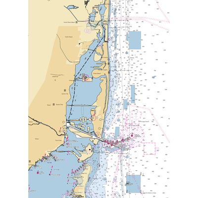 Boatyard of Miami (Miami, FL) NOAA Chart  Gaming Mouse Pad