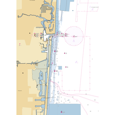 Lauderdale Small Boat Club (Dania, FL) NOAA Chart  Gaming Mouse Pad