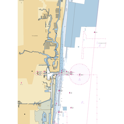 Port 32 Fort Lauderdale (Fort Lauderdale, FL) NOAA Chart  Gaming Mouse Pad