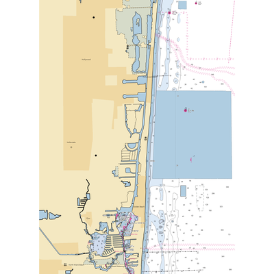 Hallandale Beach City Marina (Hallandale, FL) NOAA Chart  Gaming Mouse Pad