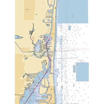 Marina Palms Yacht Club (North Miami Beach, FL) NOAA Chart  Gaming Mouse Pad