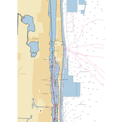 Town of Palm Beach Marina (West Palm Beach, FL) NOAA Chart  Gaming Mouse Pad