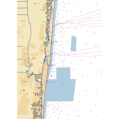 The Boca Raton (Boca Raton, FL) NOAA Chart  Gaming Mouse Pad