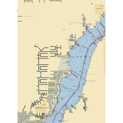 Rosen Park Marina (Cape Coral, FL) NOAA Chart  Gaming Mouse Pad