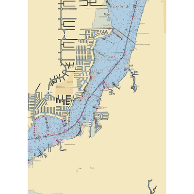 Landings Marina (Fort Myers, FL) NOAA Chart  Gaming Mouse Pad