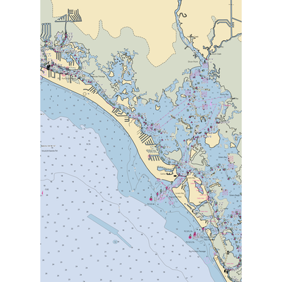 Fish-Tale Marina (Bonita Springs, FL) NOAA Chart  Gaming Mouse Pad