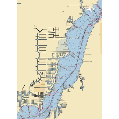 Everest Marina (Cape Coral, FL) NOAA Chart  Gaming Mouse Pad