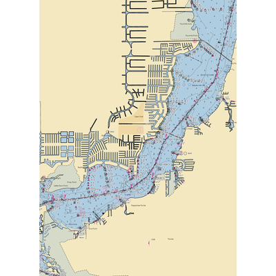 PORT 32 Cape Coral (Fort Myers, FL) NOAA Chart  Gaming Mouse Pad