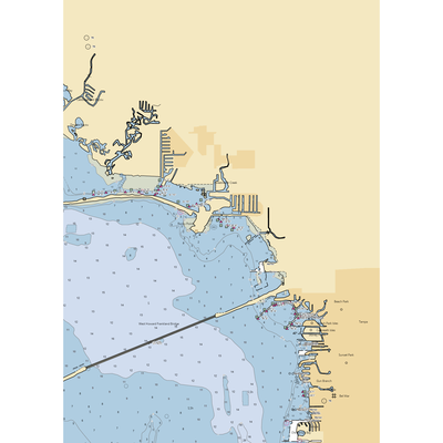 Bahama Breeze (Tampa, FL) NOAA Chart  Gaming Mouse Pad