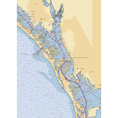 The Club at Treasure Island (Saint Petersburg, FL) NOAA Chart  Gaming Mouse Pad