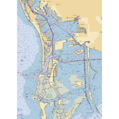 Tierra Verde Marina (Saint Petersburg, FL) NOAA Chart  Gaming Mouse Pad