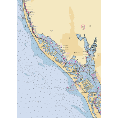 Madeira Landing Marina (Saint Petersburg, FL) NOAA Chart  Gaming Mouse Pad