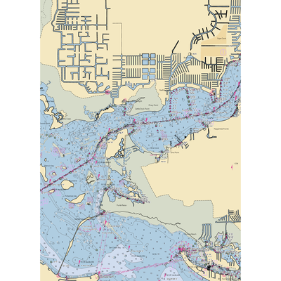 St Charles Yacht Club (Fort Myers, FL) NOAA Chart  Gaming Mouse Pad