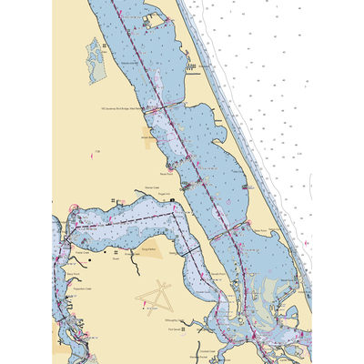 Four Fish Marina (Jensen Beach, FL) NOAA Chart  Gaming Mouse Pad