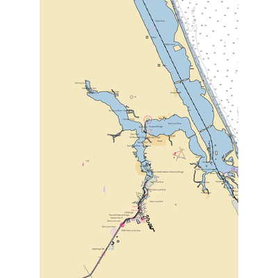 Meridian Marina and Yacht Club (Stuart, FL) NOAA Chart  Gaming Mouse Pad