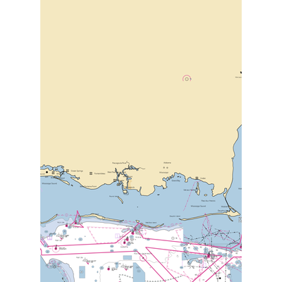 Little River Marina (Moss Point, MS) NOAA Chart  Gaming Mouse Pad