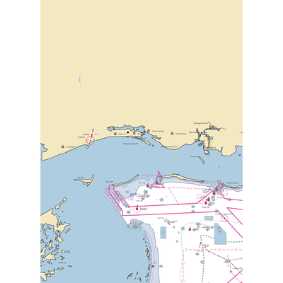 Ocean Springs Small Craft Harbor (Biloxi, MS) NOAA Chart  Gaming Mouse Pad