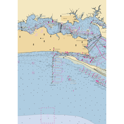 Biloxi Commercial Dock (Biloxi, MS) NOAA Chart  Gaming Mouse Pad