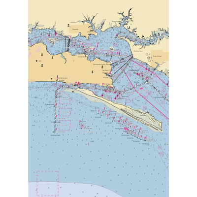 Point Cadet Marina (Biloxi, MS) NOAA Chart  Gaming Mouse Pad