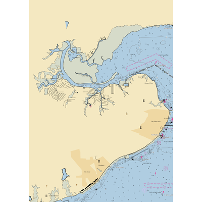 Bay Marina (Waveland, MS) NOAA Chart  Gaming Mouse Pad