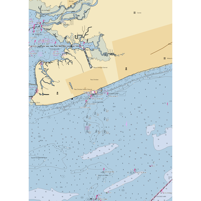 Pass Christian Harbor (Long Beach, MS) NOAA Chart  Gaming Mouse Pad