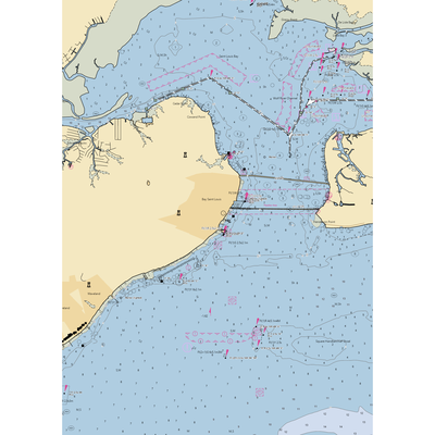 Bay Saint Louis Municipal Harbor (Waveland, MS) NOAA Chart  Gaming Mouse Pad