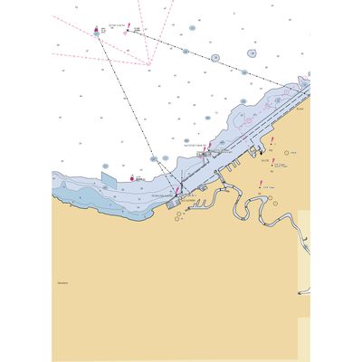 Whiskey Island Marina Office (Cleveland, OH) NOAA Chart  Gaming Mouse Pad