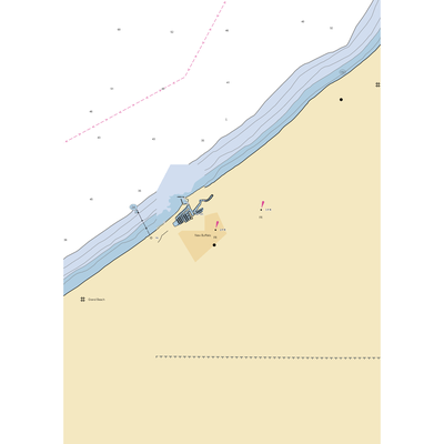 New Buffalo Harbor Landing Marina (New Buffalo, MI) NOAA Chart  Gaming Mouse Pad