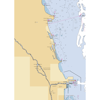 Diversey Harbor Lagoon, the Chicago Harbors (Chicago, IL) NOAA Chart  Gaming Mouse Pad