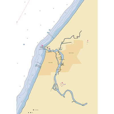 St Joseph Island Municipal Ramps (Stevensville, MI) NOAA Chart  Gaming Mouse Pad