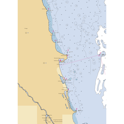 Montrose Harbor, the Chicago Harbors (Chicago, IL) NOAA Chart  Gaming Mouse Pad