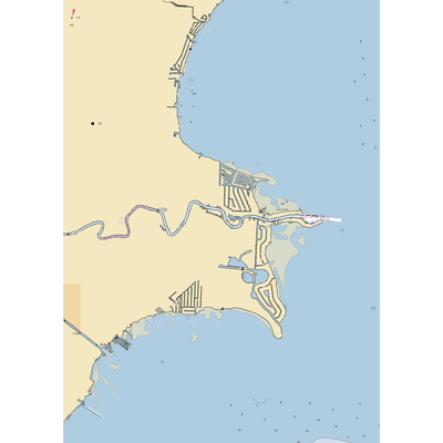 Marshal Marina (Harrison Township, MI) NOAA Chart  Gaming Mouse Pad