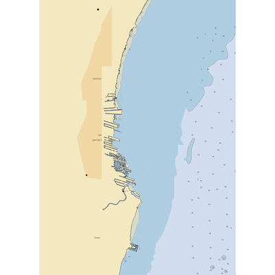 Michigan Harbor (Saint Clair Shores, MI) NOAA Chart  Gaming Mouse Pad