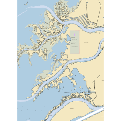 Browns Bar and Restaurant (Harsens Island, MI) NOAA Chart  Gaming Mouse Pad