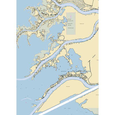 Middle Channel Marina (Harsens Island, MI) NOAA Chart  Gaming Mouse Pad