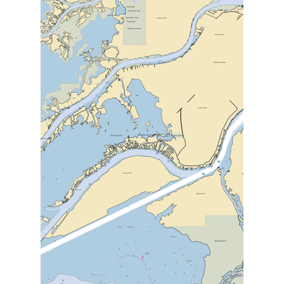 Tashmoo Marina South (Harsens Island, MI) NOAA Chart  Gaming Mouse Pad