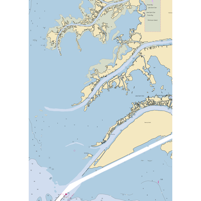 Clinton River Boat Club (Harsens Island, MI) NOAA Chart  Gaming Mouse Pad