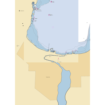 Duncan L Clinch Marina (Traverse City, MI) NOAA Chart  Gaming Mouse Pad